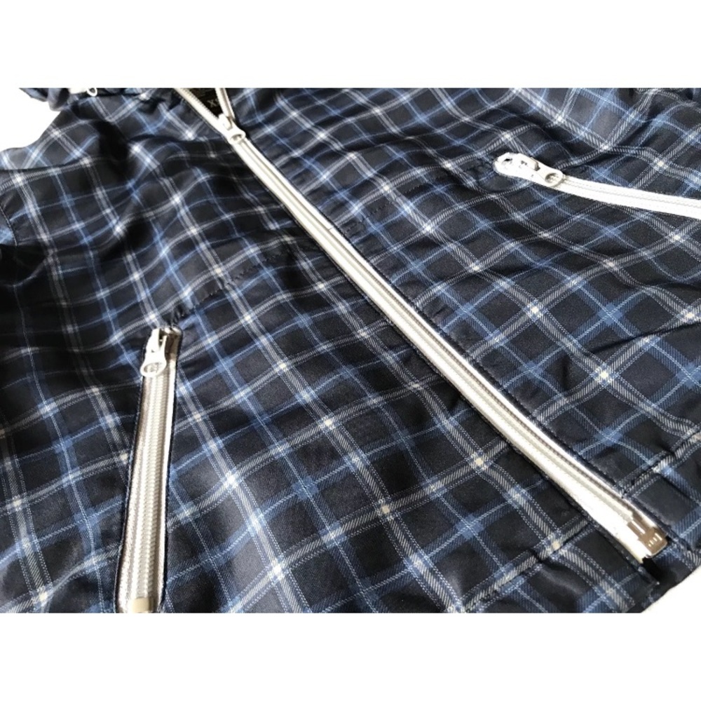 Old Navy Jacket Hooded Blue Plaid Boys Size 5 XS - Picture 5 of 8